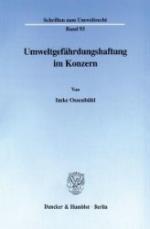 Imke Ossenbühl: Umweltgefährdungshaftung Imke Ossenbühl: Umweltgefährdungshaftung