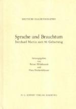 Sprache und Brauchtum