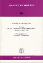 Slavistische Linguistik 1996