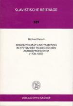 Diskontinuität und Tradition im System der tschechischen Anredepronomina (1700-1850)