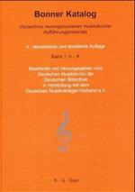 Bonner Katalog: Verzeichnis reversgebundener musikalischer Aufführungsmateriale