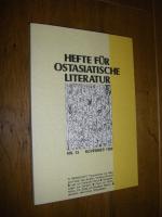 Hefte für ostasiatische Literatur. Nr. 13/November 1992