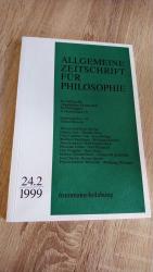 Allgemeine Zeitschrift für Philosophie: Heft 24.2/1999