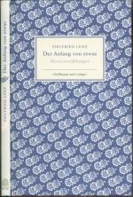 Der Anfang von etwas - Meistererzählungen