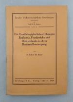 Die Unabhängigkeitsbestrebungen Englands, Frankreichs und Deutschlands in ihrer Baumwollversorgung (=Zürcher Volkswirtschaftliche Forschungen, 14).