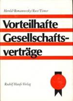 Vorteilhafte Gesellschaftsverträge : Vertragsmuster und Winke für die Praxis