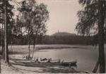 Postkarte: Frankreich - Eguelshardt - Etang de Hanau - Au fond la Ruine Waldeck - ca. 1965