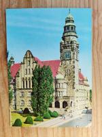 AK - Wittenberge - 1. Rathaus u. 2. Neue Elbbrücke - Perleberger Straße - Steintor - Schwimmhalle  - farbig - 1957