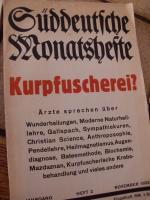 Süddeutsche Monatshefte: Kurpfuscherei (