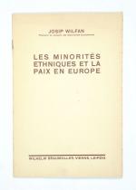 Les minorités ethniques et la paix en Europe. Conference prononcée à Genève le 25 Janvier 1929.