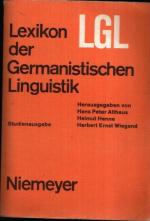 Lexikon der Germanistischen Linguistik Studienausgabe