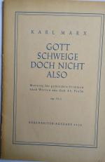 Gott schweige doch nicht also. Motette für gemischte Stimmen nach Worten aus dem 83. Psalm Op. 51 1