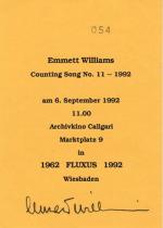 Emmet Williams: Counting Song N°. 11 - 1