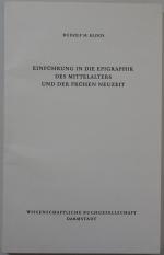 Einführung in die Epigraphik des Mittelalters und der frühen Neuzeit