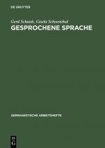 Schank, Gerd und Gisela Schoenthal: Gesp Schank, Gerd und Gisela Schoenthal: Gesp