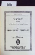 TELEMANN, GEORG PHILIPP: CONCERTO A majo
