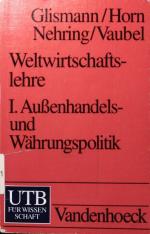 Glismann, Hans Hinrich: Weltwirtschaftsl