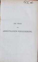 Georg Schanz: Zur Frage der Arbeitslosen