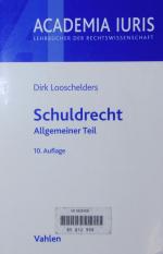 Dirk Looschelders: Schuldrecht; Allgemei
