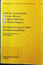 Zur Relativierung des Zieles der Geldwertstabilität.