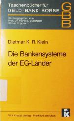 Die Bankensysteme der EG-Länder.