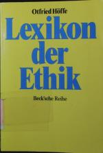 Otfried Höffe: Lexikon der Ethik.