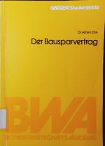 Der Bausparvertrag.