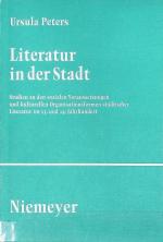 Ursula Peters: Literatur in der Stadt : 