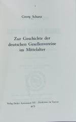 Georg Schanz: Zur Geschichte der deutsch