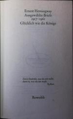 Carlos Baker: Ausgewählte Briefe 1917 - 