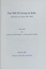 Stift St. Georg zu Köln : (Urkunden und Akten 1059 - 1802). Mitteilungen aus dem Stadtarchiv von Köln ; 51.