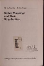 Stable mappings and their singularities.