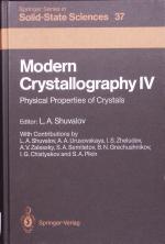 Modern Crystallography IV. Physical Properties of Crystals.