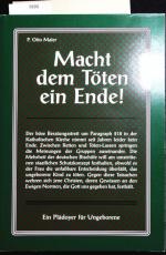 Otto Maier: Macht dem Töten ein Ende! Ei
