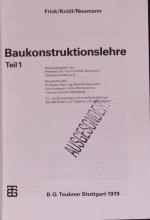 Baukonstruktionslehre. 1.