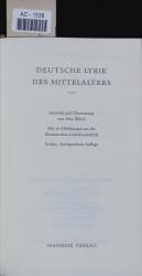 Deutsche Lyrik des Mittelalters.