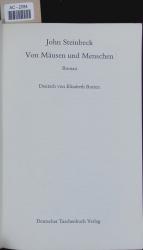 John Steinbeck: Von Mäusen und Menschen.