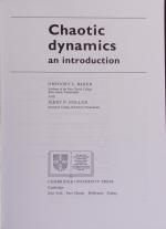 Baker, Gregory L.: Chaotic dynamics. An 