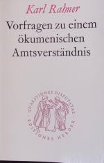 Karl Rahner: Vorfragen zu einem ökumenis