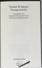 Adorno, Theodor W.: Traumprotokolle.
