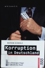 Reiner Scholz: Korruption in Deutschland