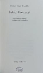 Schneider, Richard C.: Fetisch Holocaust