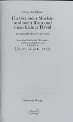 Ossip Mandelstam: Du bist mein Moskau un