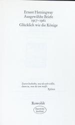 Ernest Hemingway: Ausgewählte Briefe 191