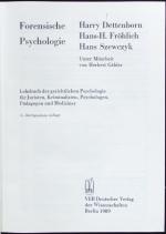 Forensische Psychologie.