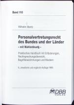 Personalvertretungsrecht des Bundes und der Länder.