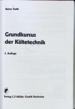 Grundkursus der Kältetechnik.