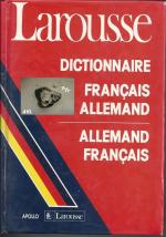 Dictionnaire, francais allemand, alleman