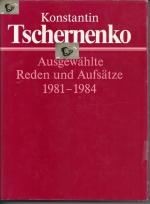 Konstantin Tschernenko: Ausgewählte Rede