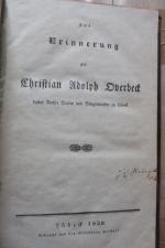 Overbeck, Christian Gerhardt: Zur Erinne Overbeck, Christian Gerhardt: Zur Erinne